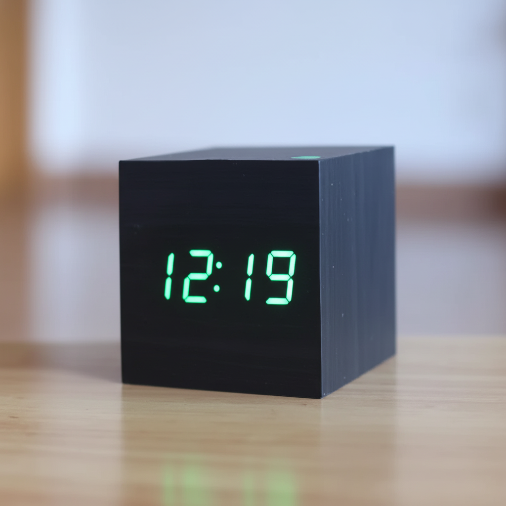 Wooden LED Digital Alarm Clock