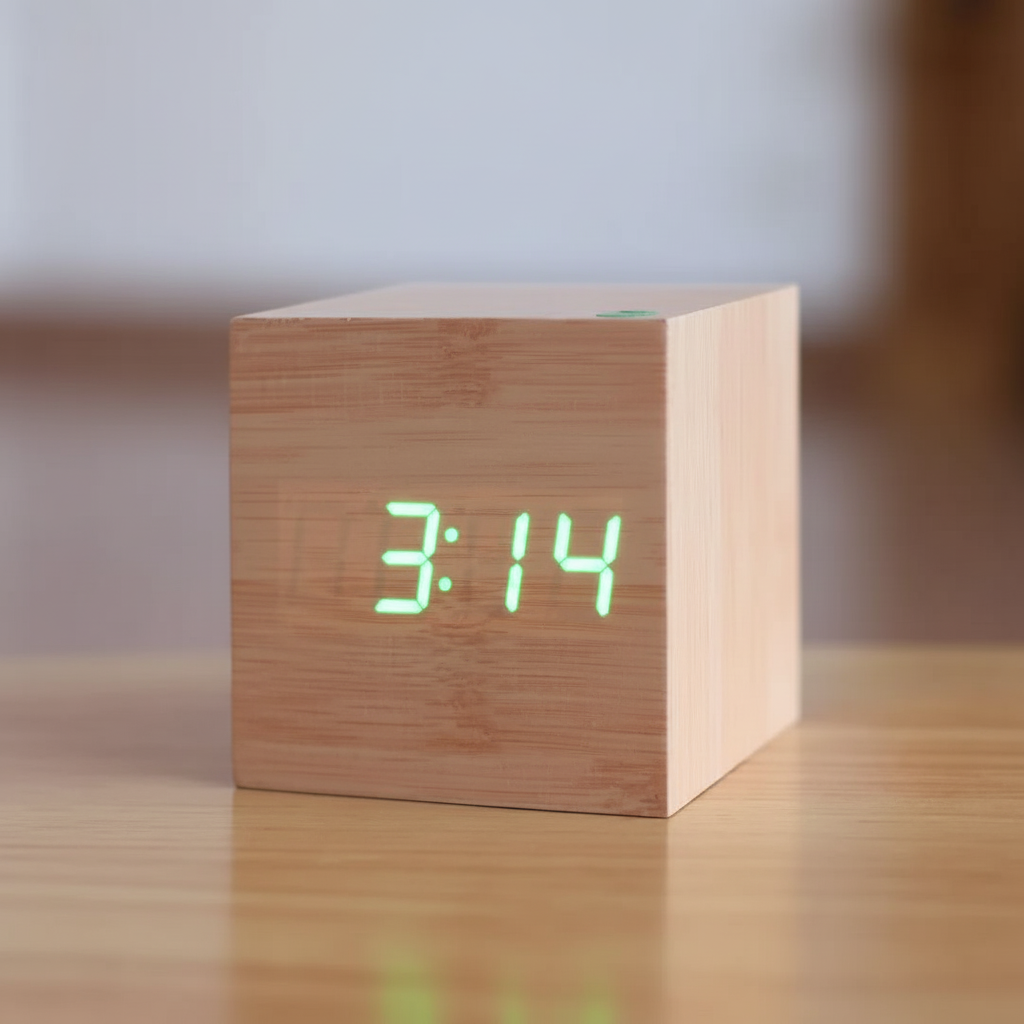 Wooden LED Digital Alarm Clock