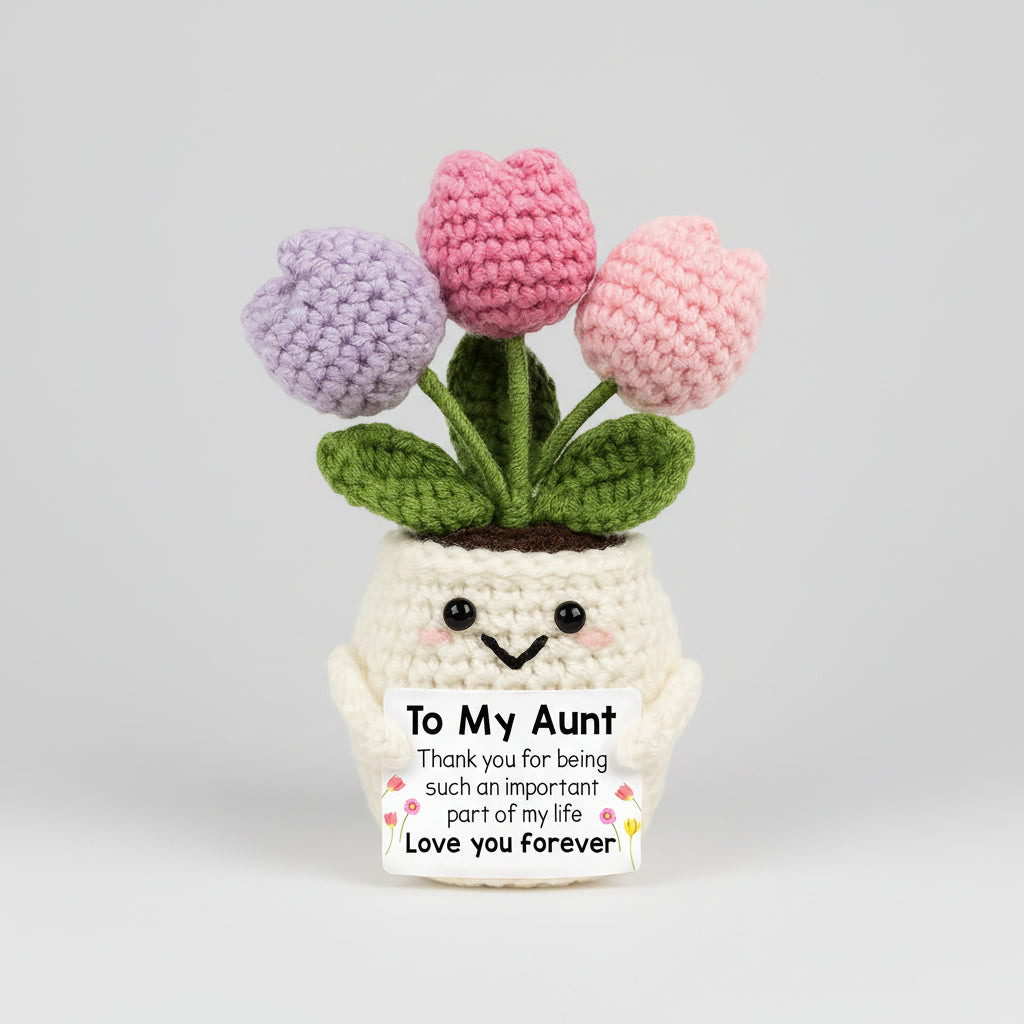 Handmade Crochet Flower Desk Decor