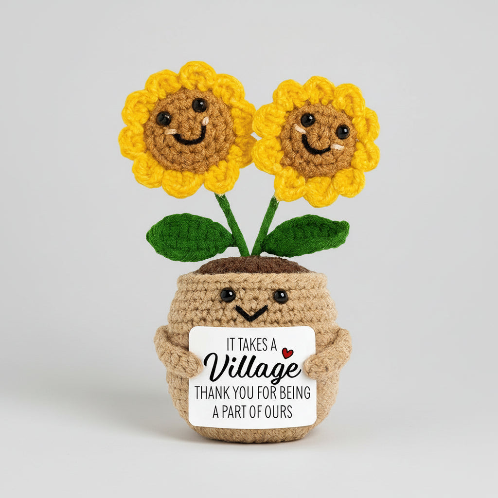 Handmade Crochet Flower Desk Decor