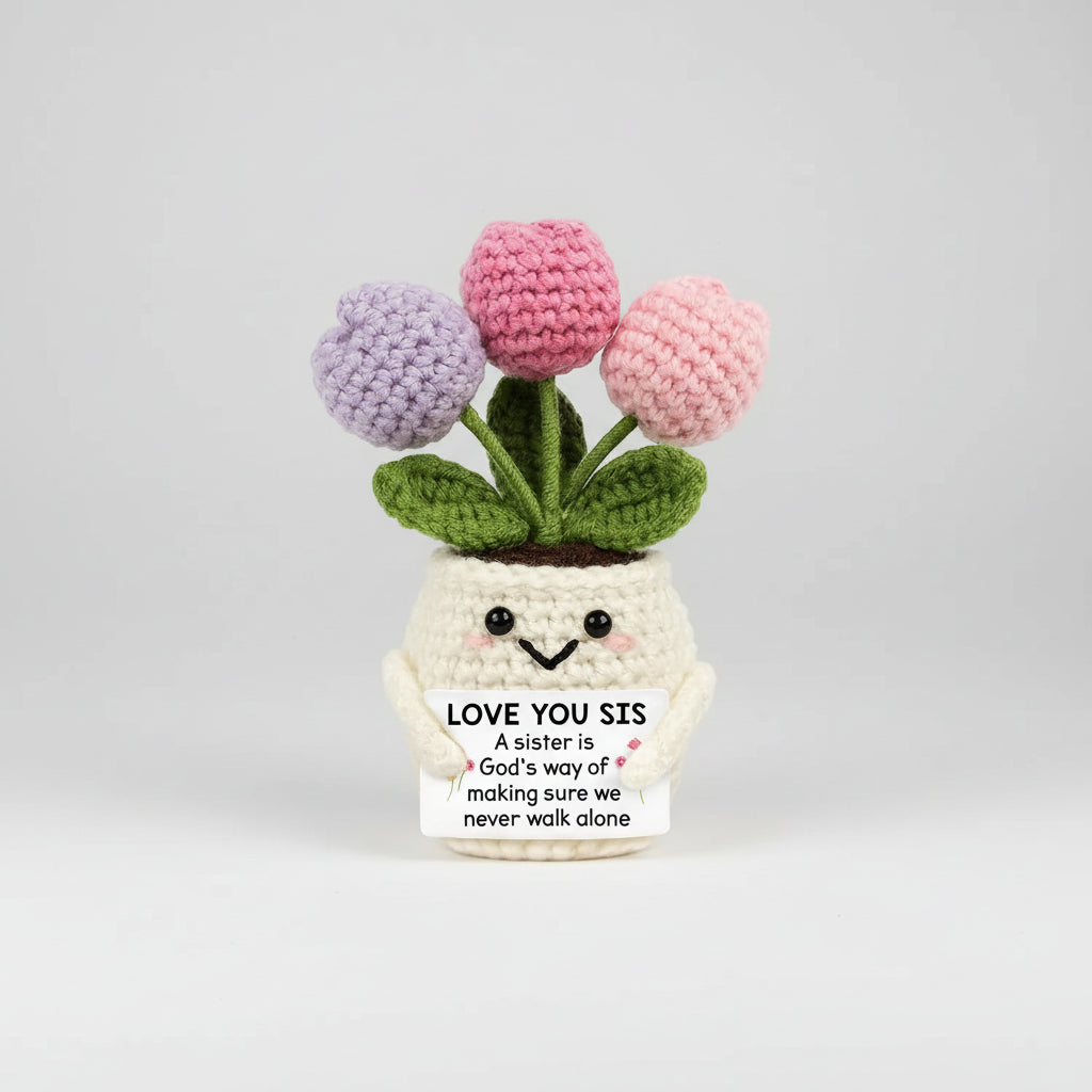 Handmade Crochet Flower Desk Decor