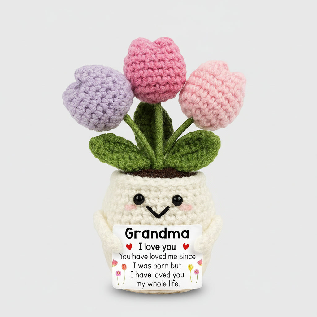 Handmade Crochet Flower Desk Decor