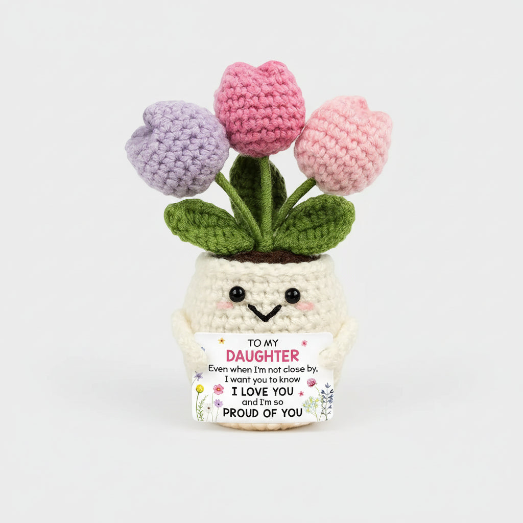 Handmade Crochet Flower Desk Decor
