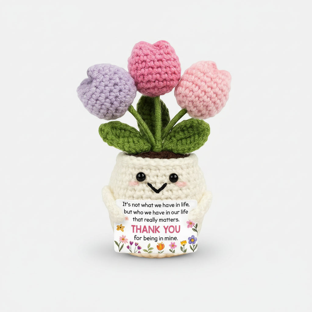 Handmade Crochet Flower Desk Decor