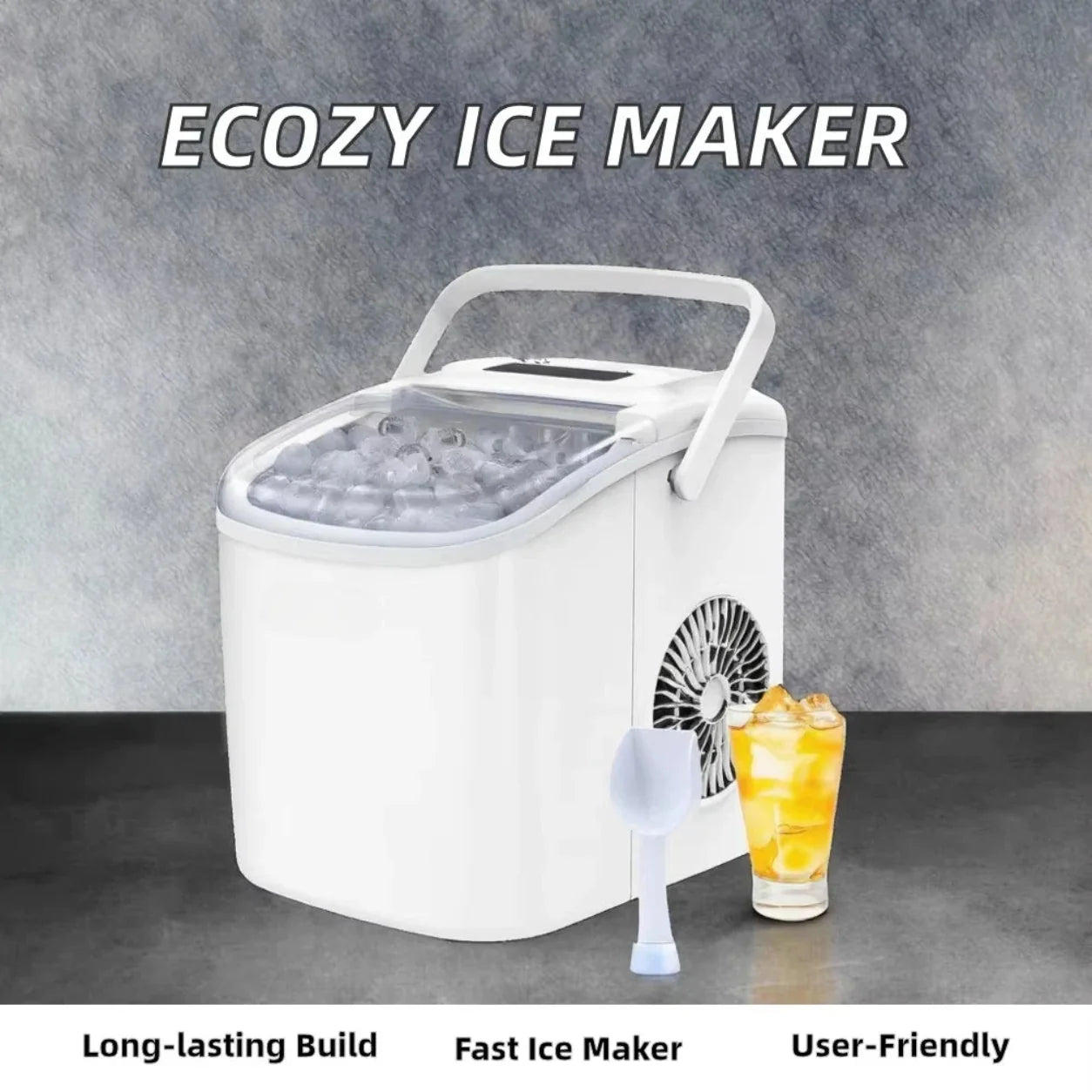 Nugget Ice Maker Countertop Portable Compact Machine - Image 3