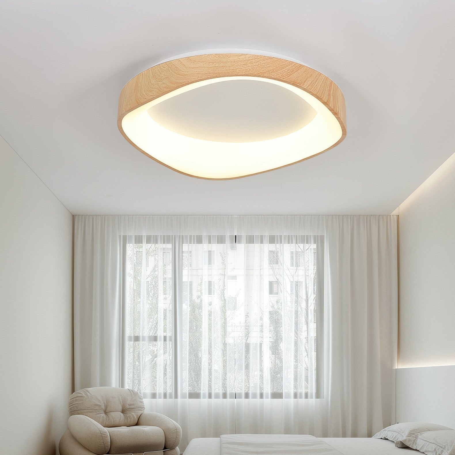 Wood Grain Artistic Ceiling Light