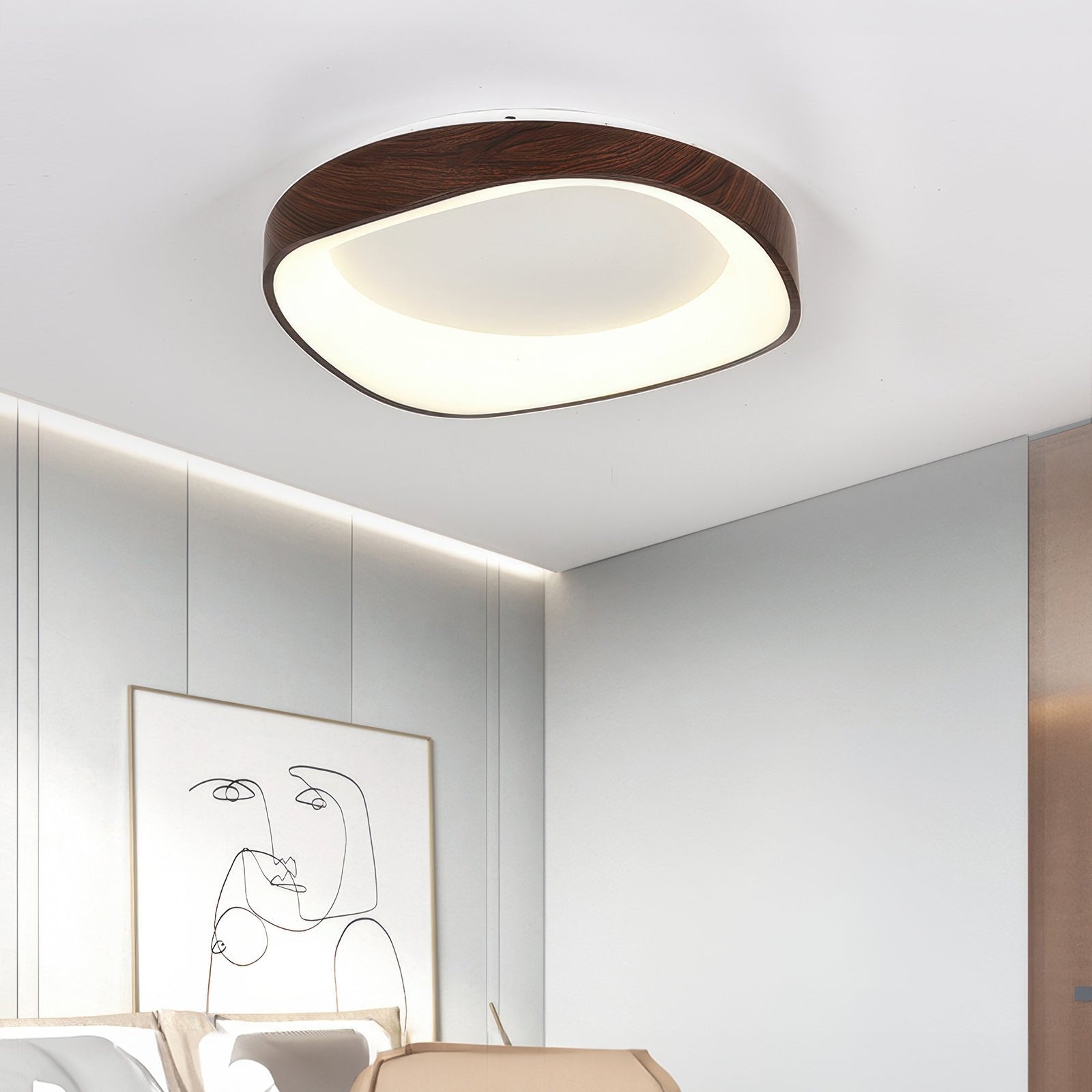 Wood Grain Artistic Ceiling Light