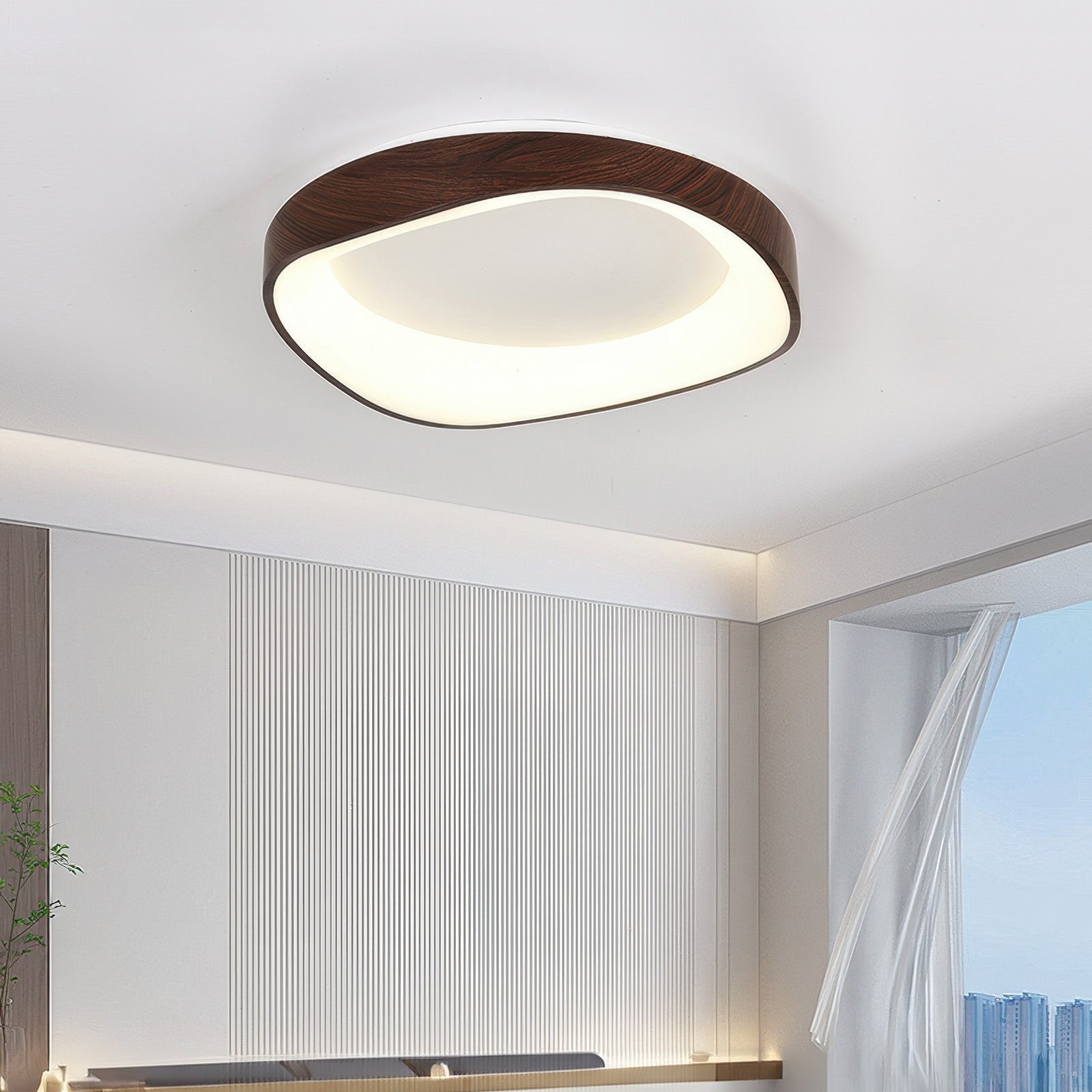 Wood Grain Artistic Ceiling Light