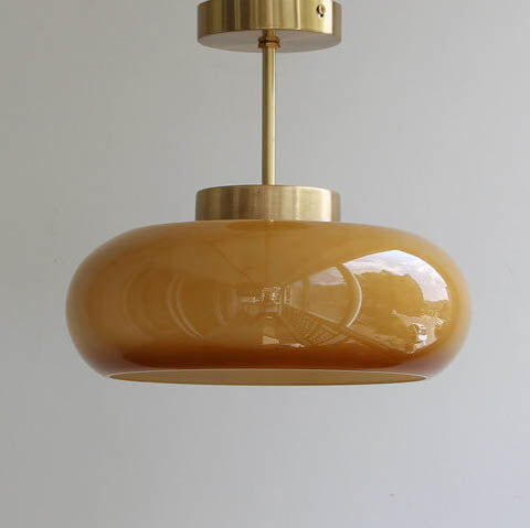 Vintage Brass Glass Ceiling Light