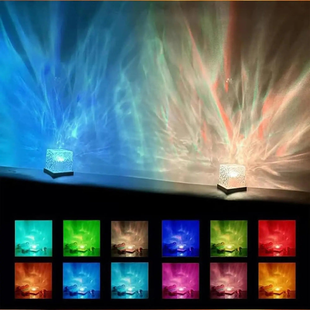 Ocean Wave Projector Night Light 16 Colors Adjustable Brightness 3