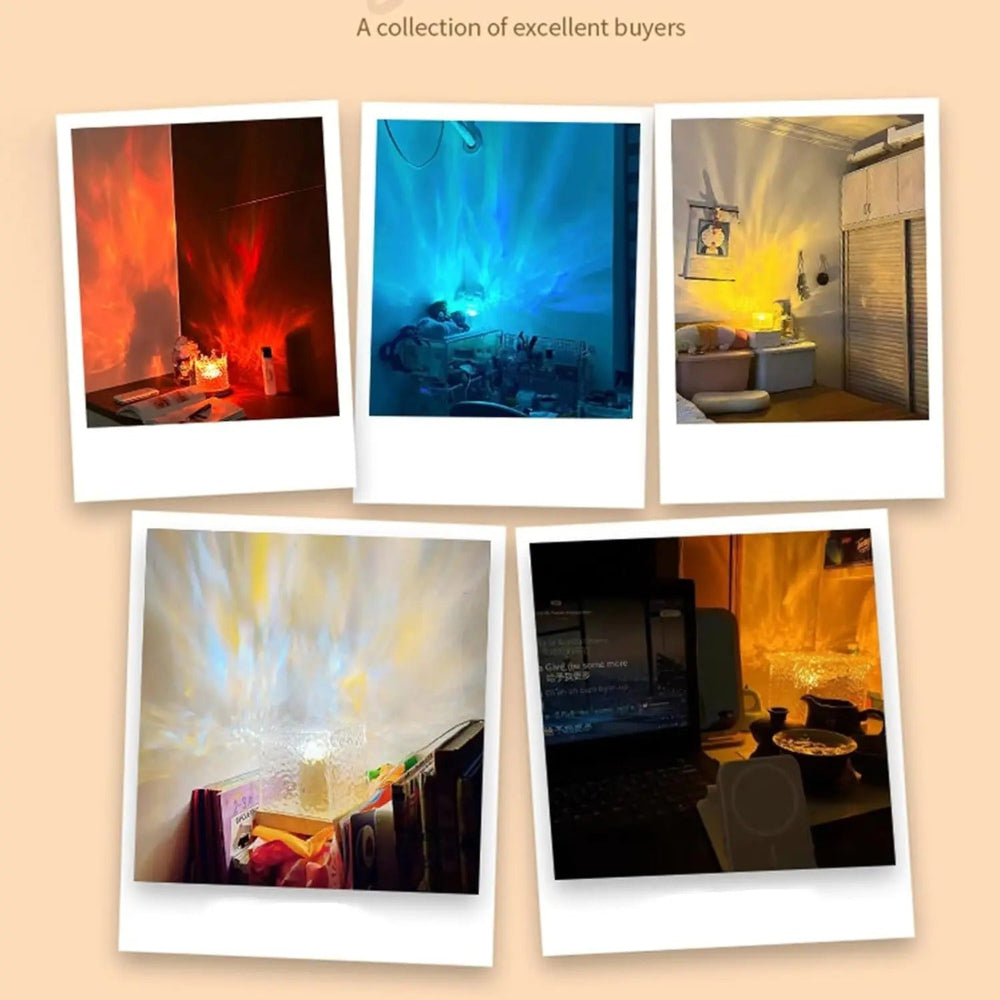 Ocean Wave Projector Night Light 16 Colors Adjustable Brightness 4