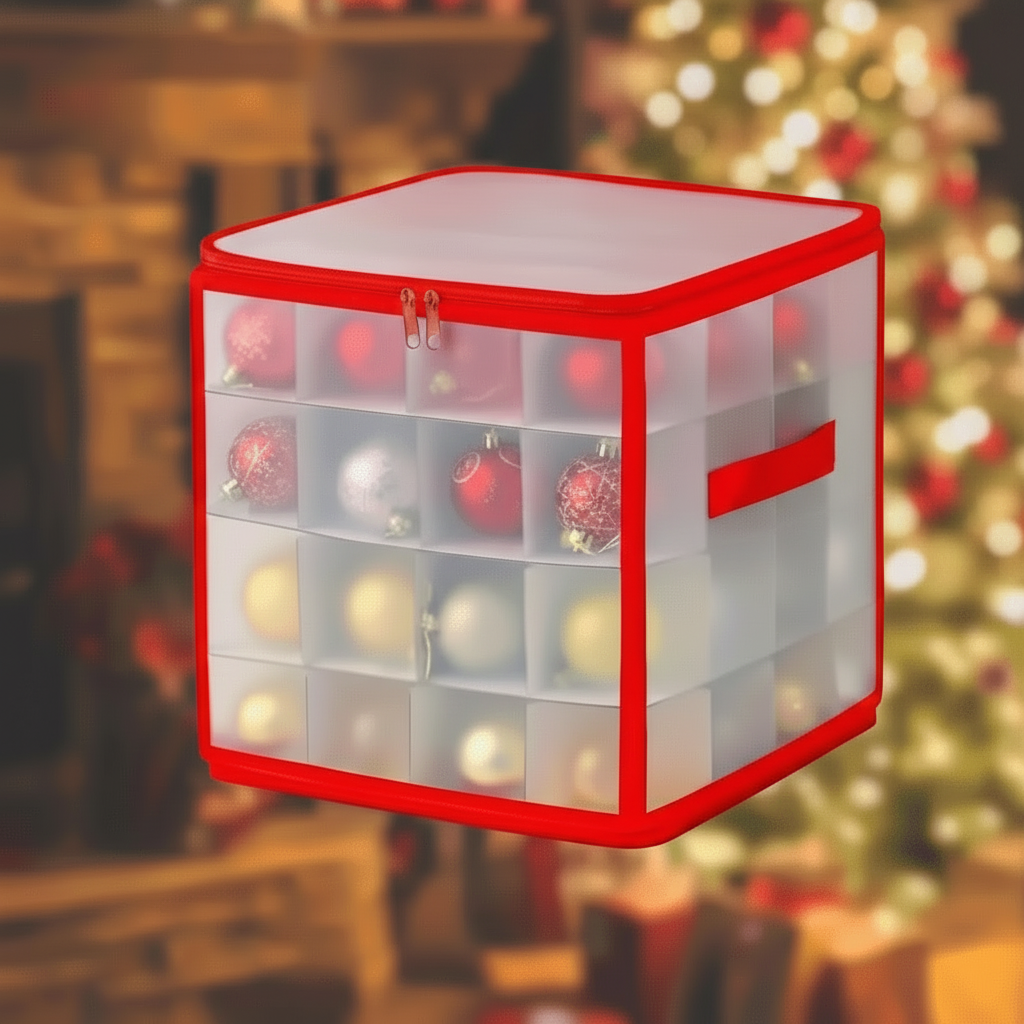 Clear Plastic Christmas Ornament Box
