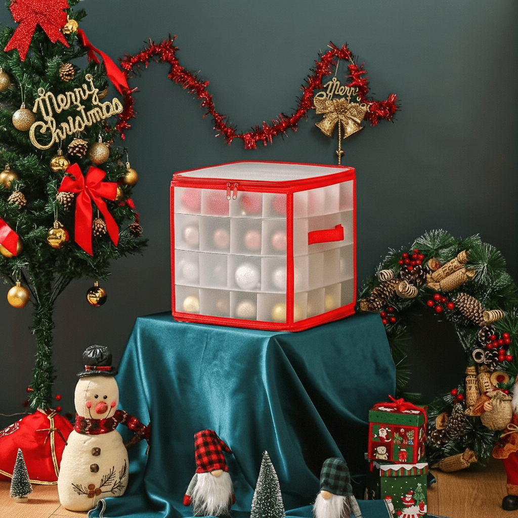 Clear Plastic Christmas Ornament Box