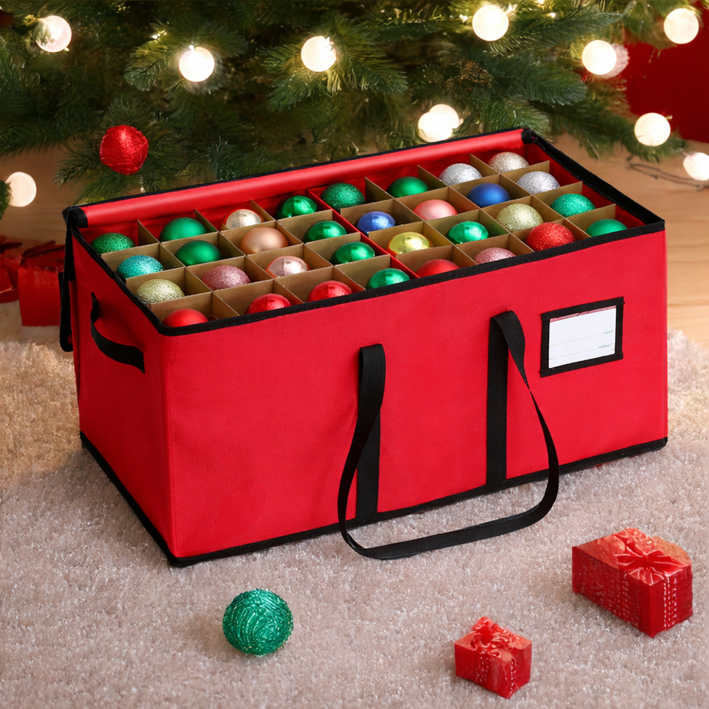Stackable Fabric Ornament Storage Bag