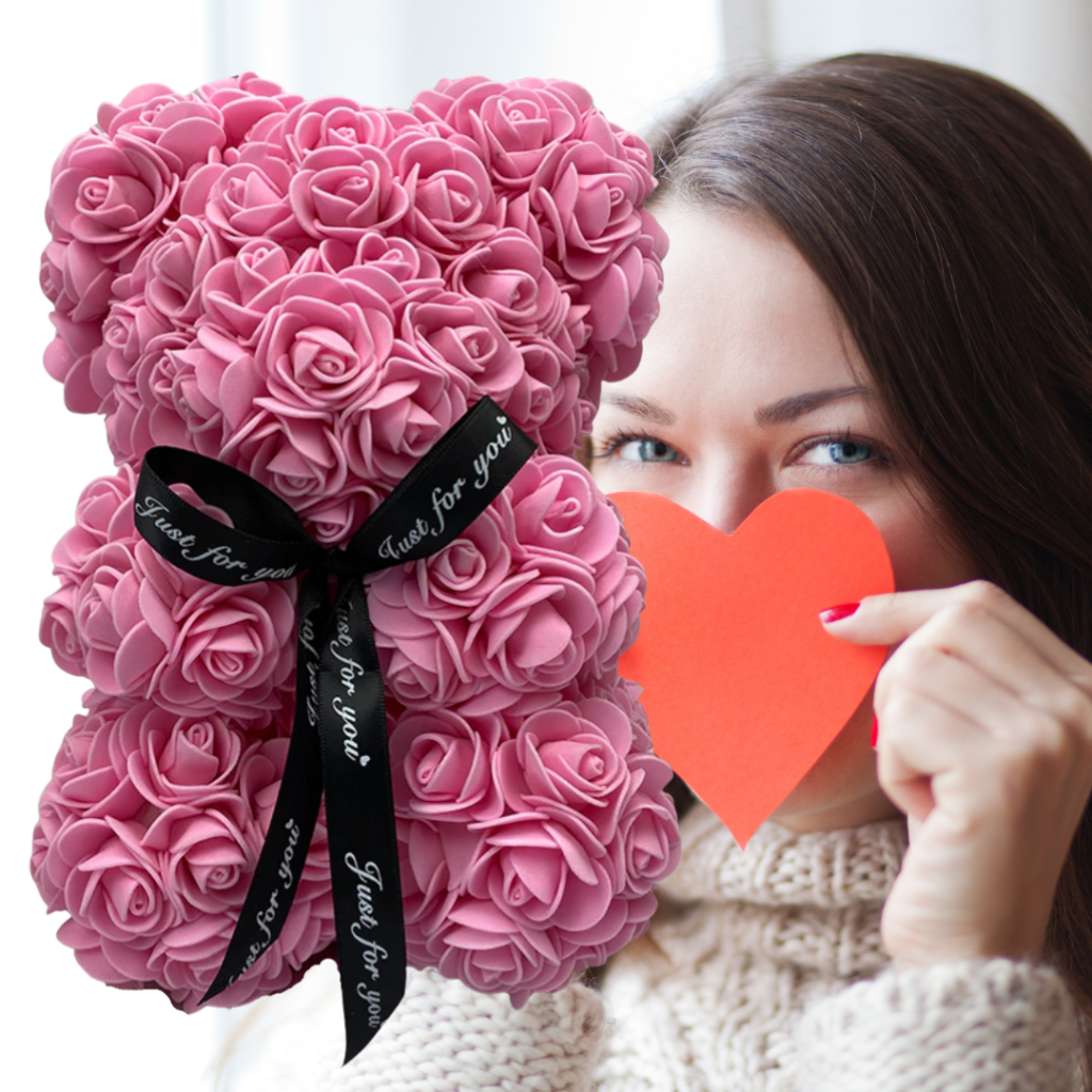 Rose Bear Artificial Flower Teddy