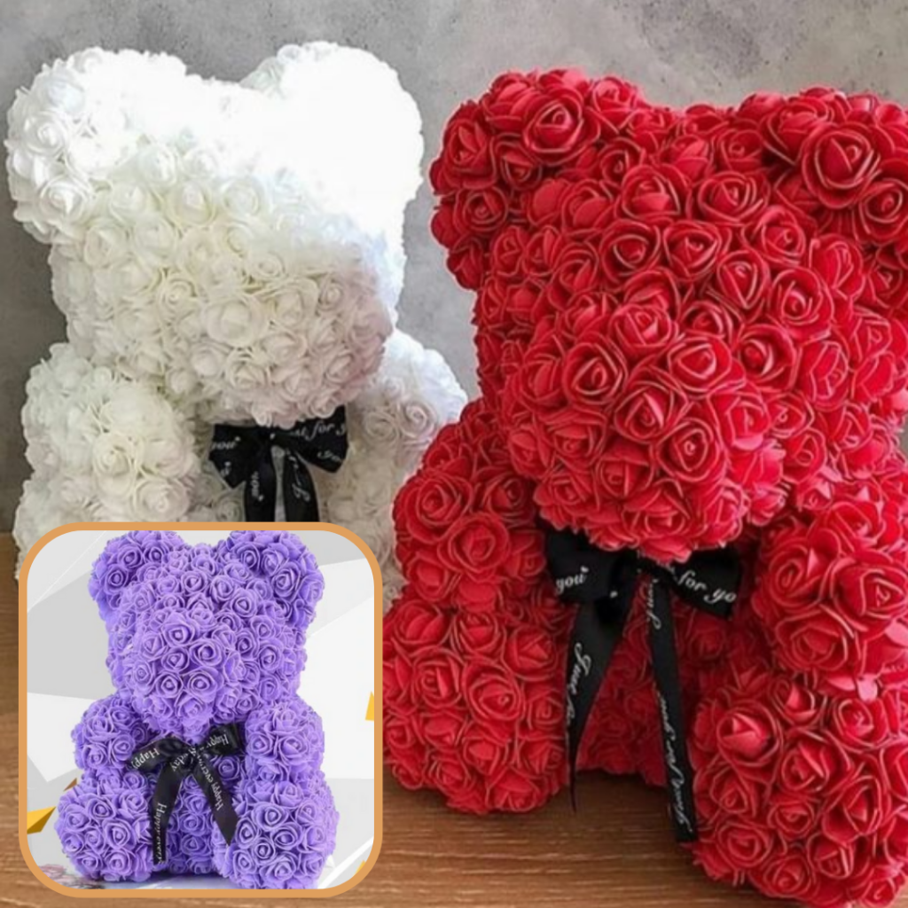 Rose Bear Artificial Flower Teddy
