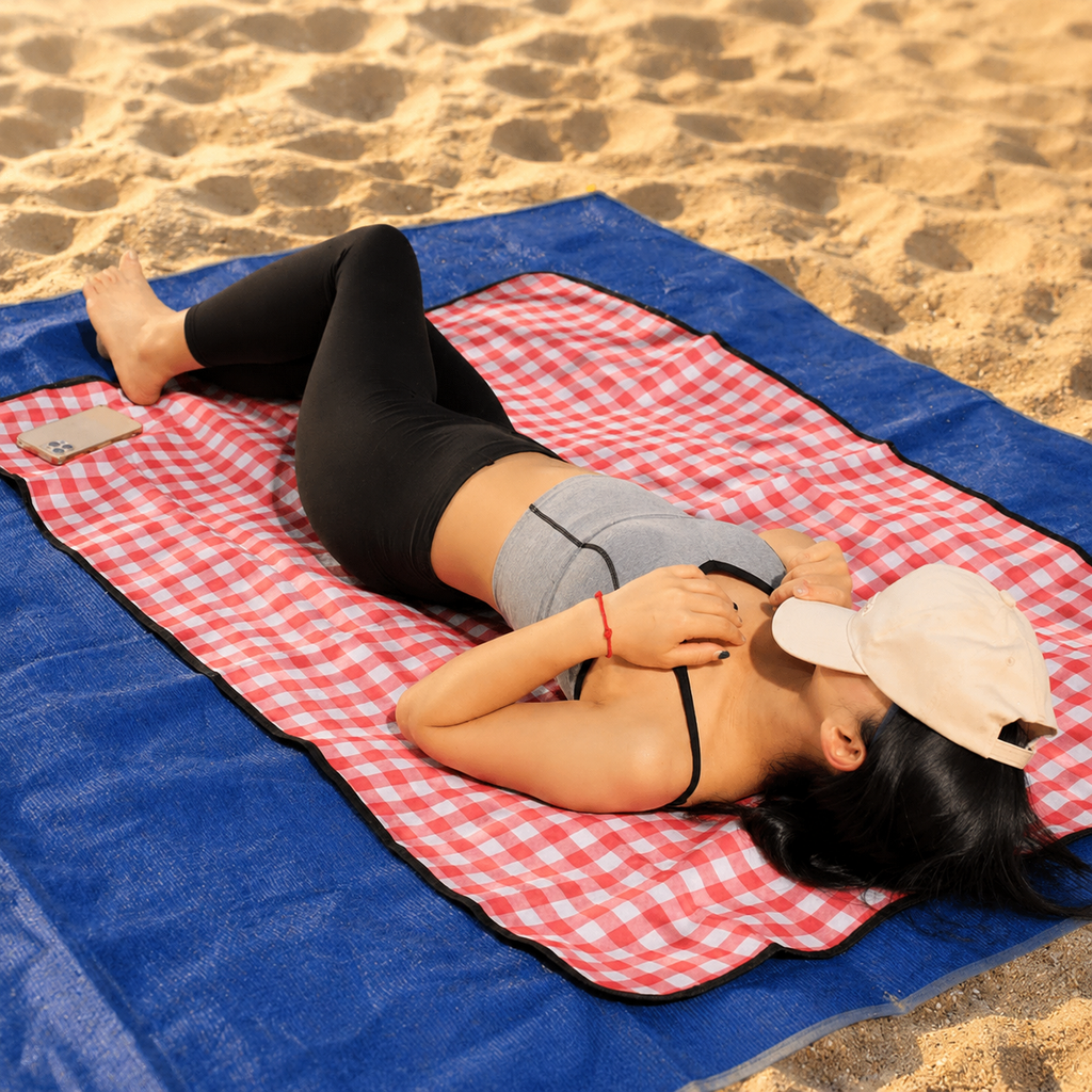 Sand Free Foldable Beach Mat