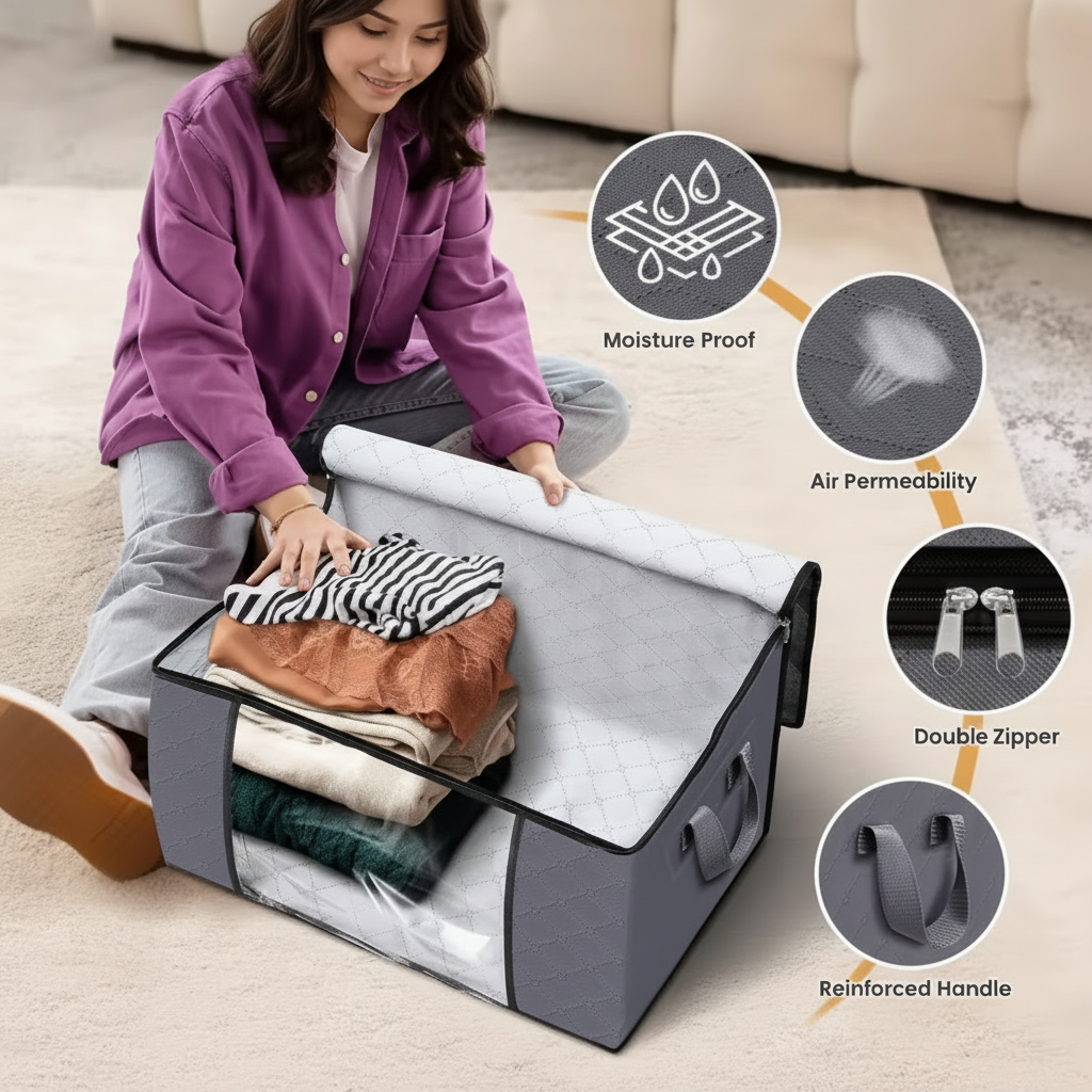 Foldable Fabric Clothing Storage Bags
