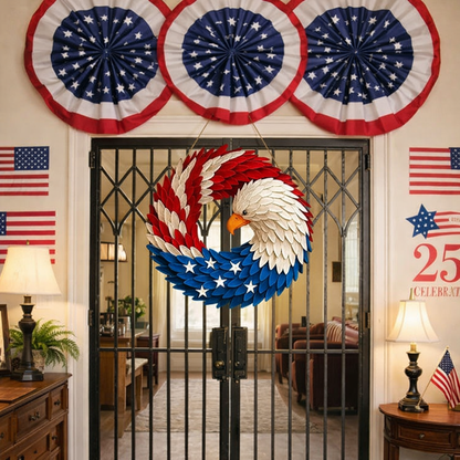 Eagle Boxwood Memorial Wreath Decor
