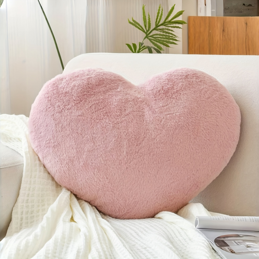 Heart Shaped Plush Sofa Cushion