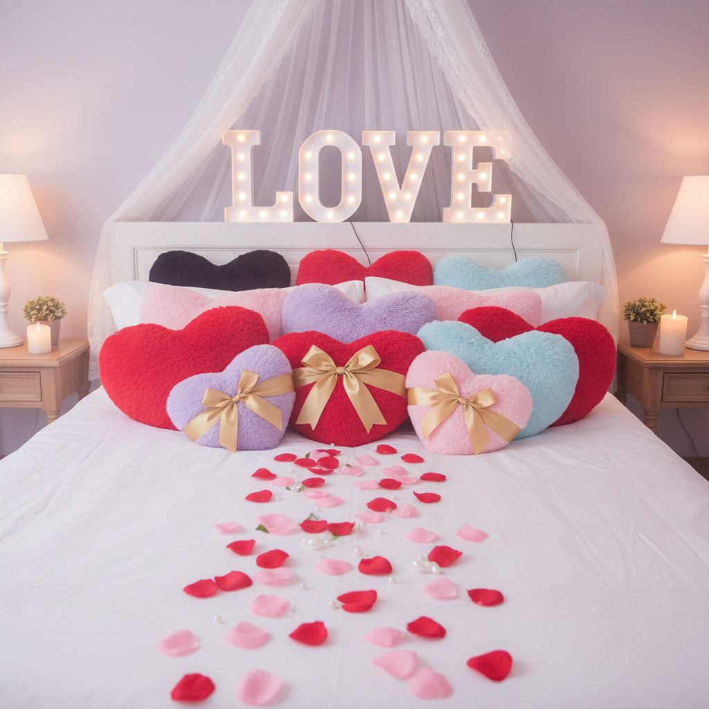 Heart Shaped Plush Sofa Cushion