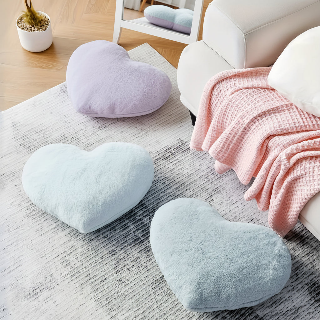 Heart Shaped Plush Sofa Cushion