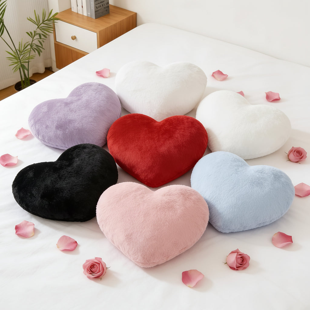Heart Shaped Plush Sofa Cushion