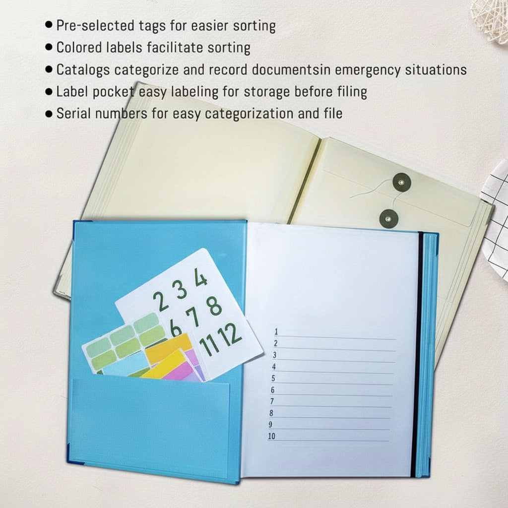 Home Records Document Organiser Binder Kit
