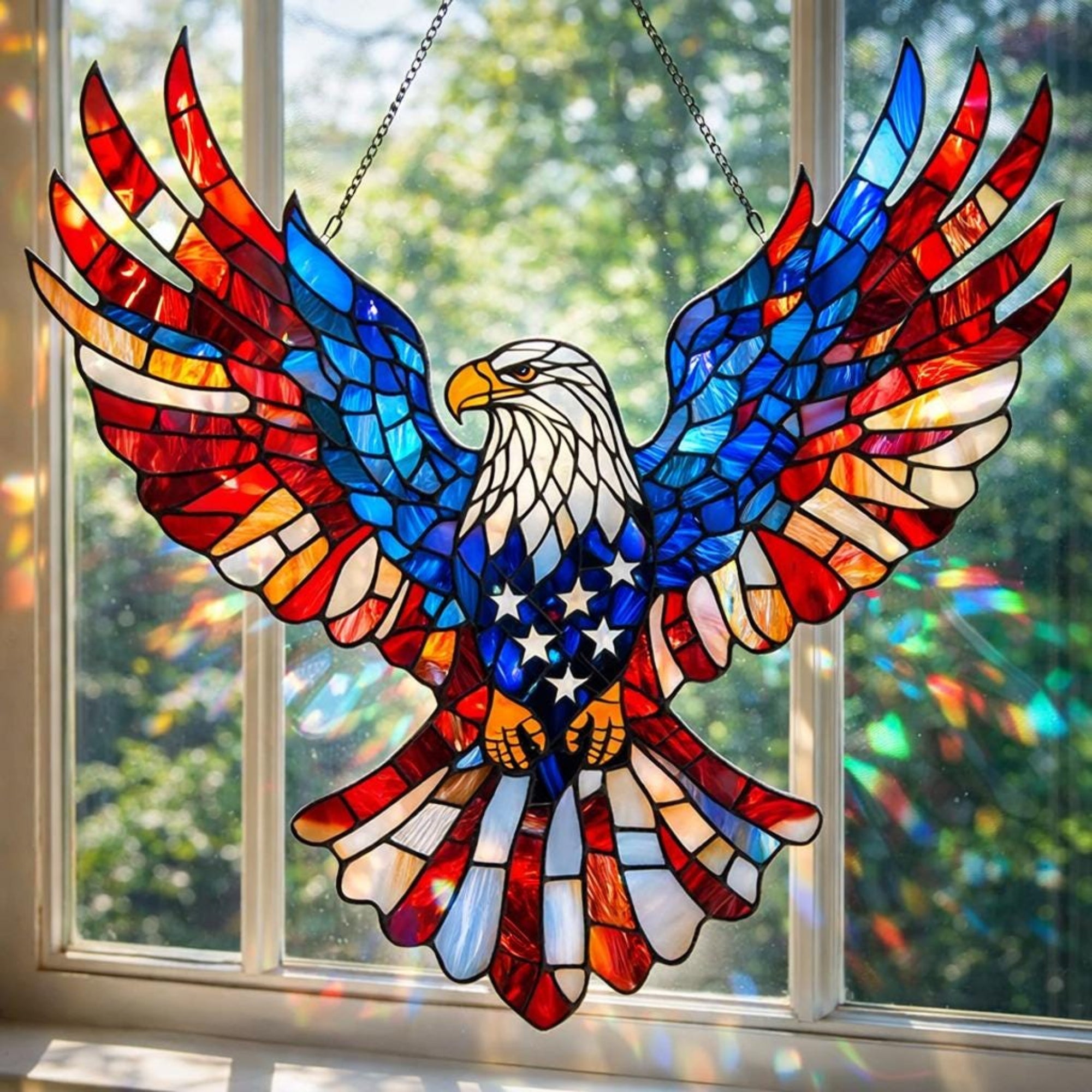 Eagle Stained Glass Window Suncatcher