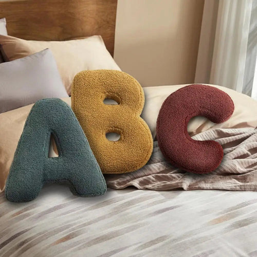 Personalized Velvet Alphabet Throw Pillow Decorative Cushion 1