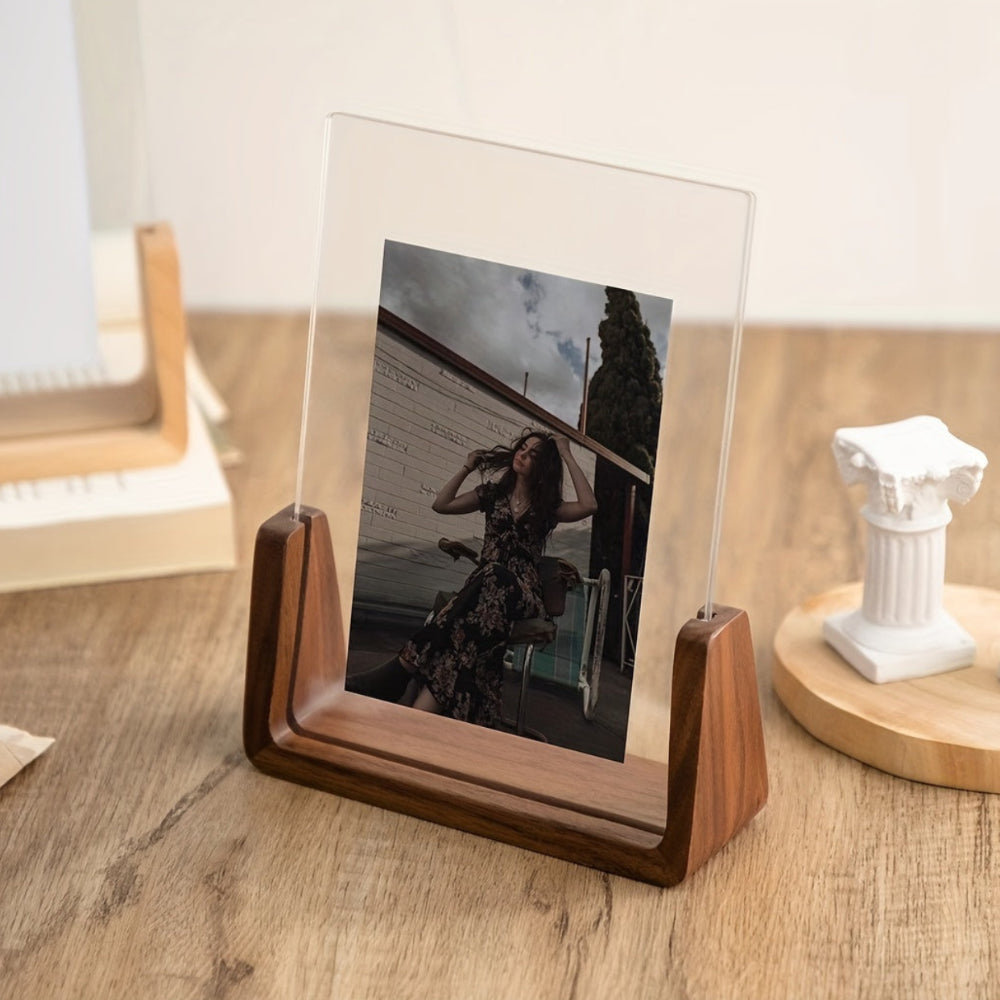 Acrylic & Wood Tabletop Photo Frame