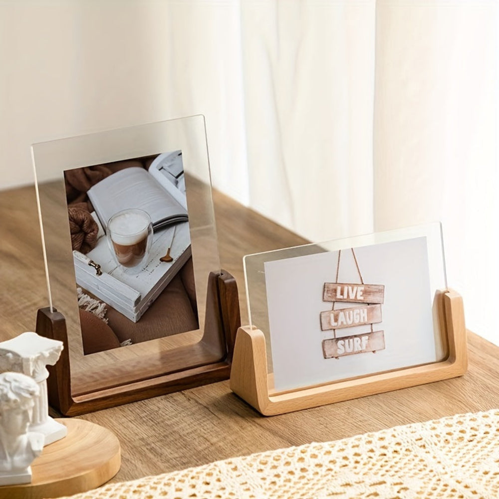 Acrylic & Wood Tabletop Photo Frame