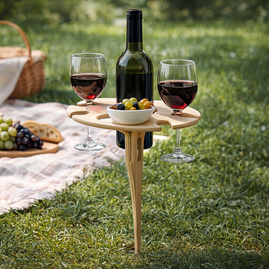 Outdoor Spike Picnic Wine Table