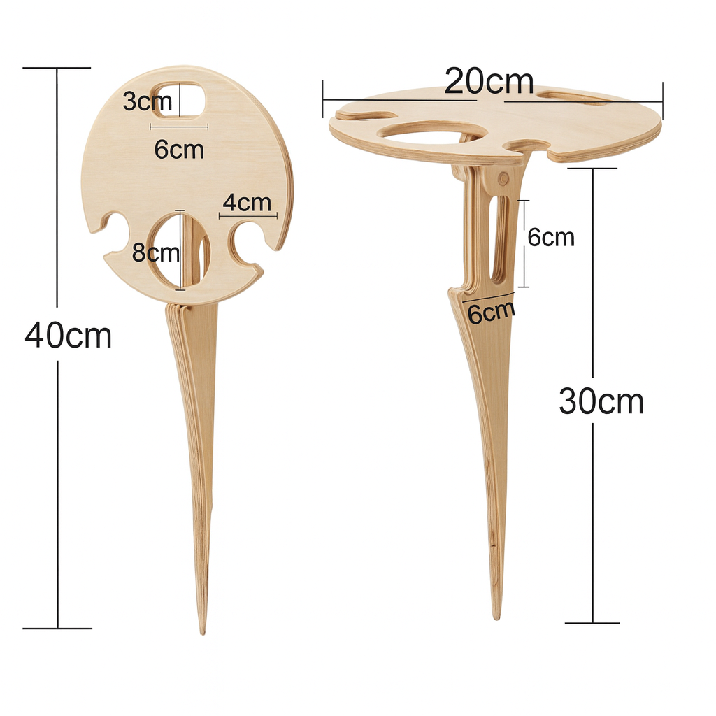 Outdoor Spike Picnic Wine Table