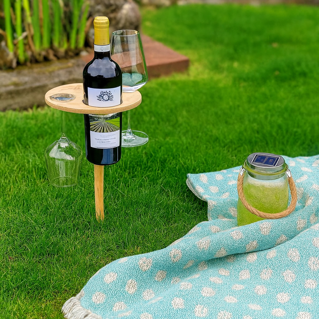 Outdoor Spike Picnic Wine Table