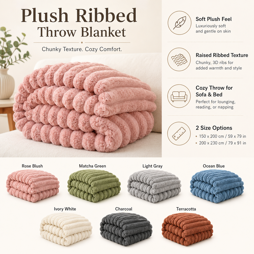 Nordic Winter Plush Blanket