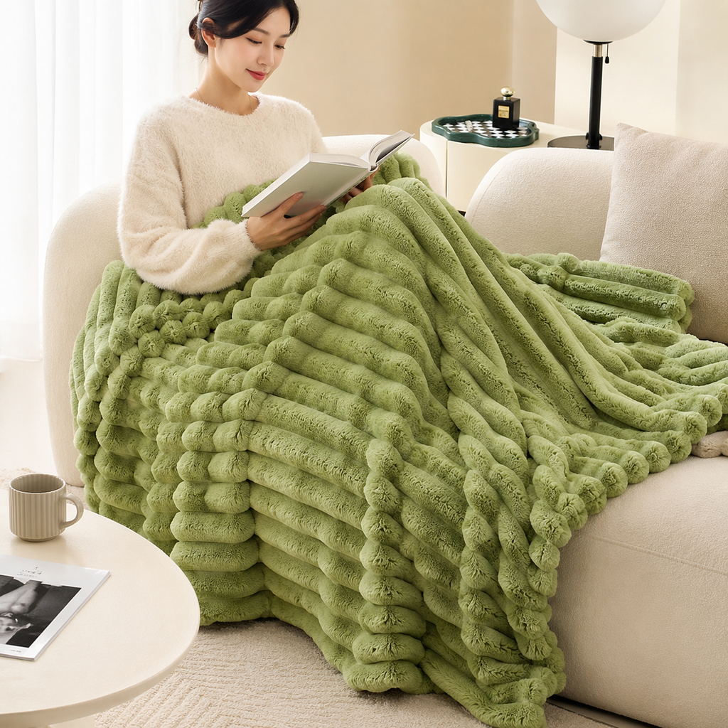 Nordic Winter Plush Blanket
