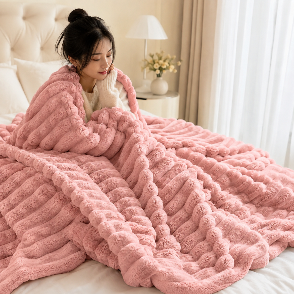 Nordic Winter Plush Blanket