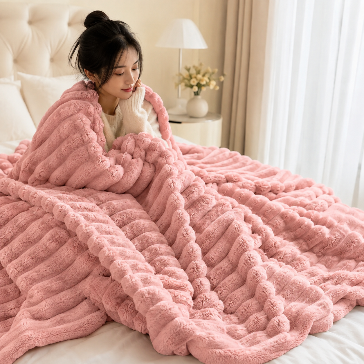 Nordic Winter Plush Blanket
