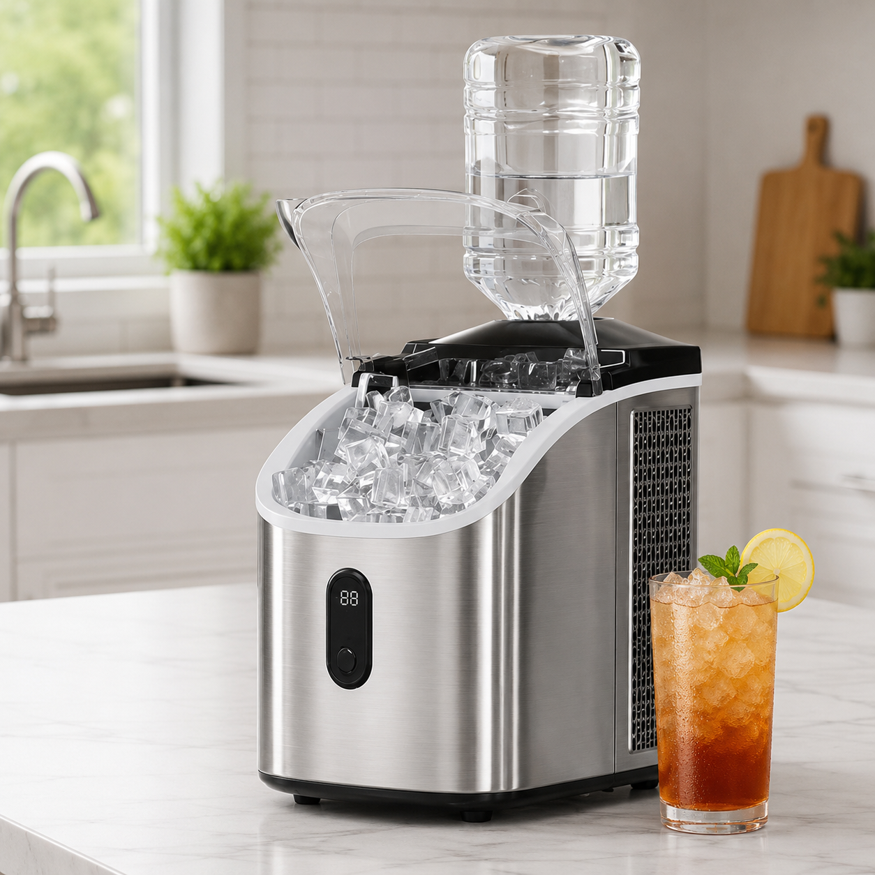Self-Cleaning Portable Ice Maker Machine