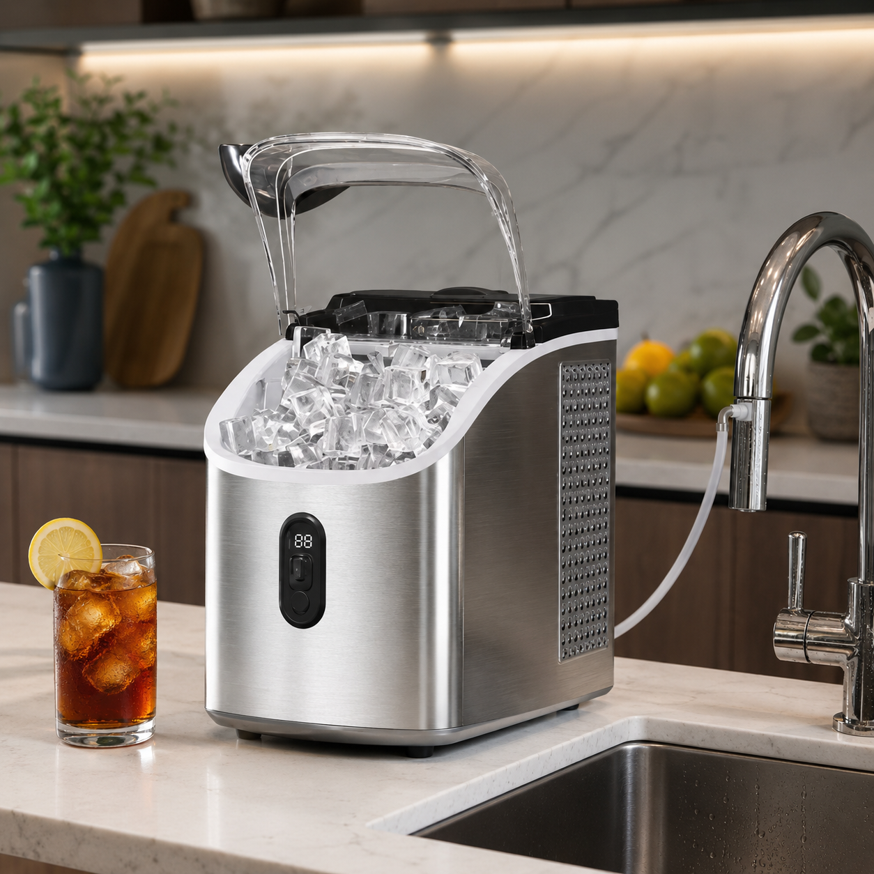 Self-Cleaning Portable Ice Maker Machine