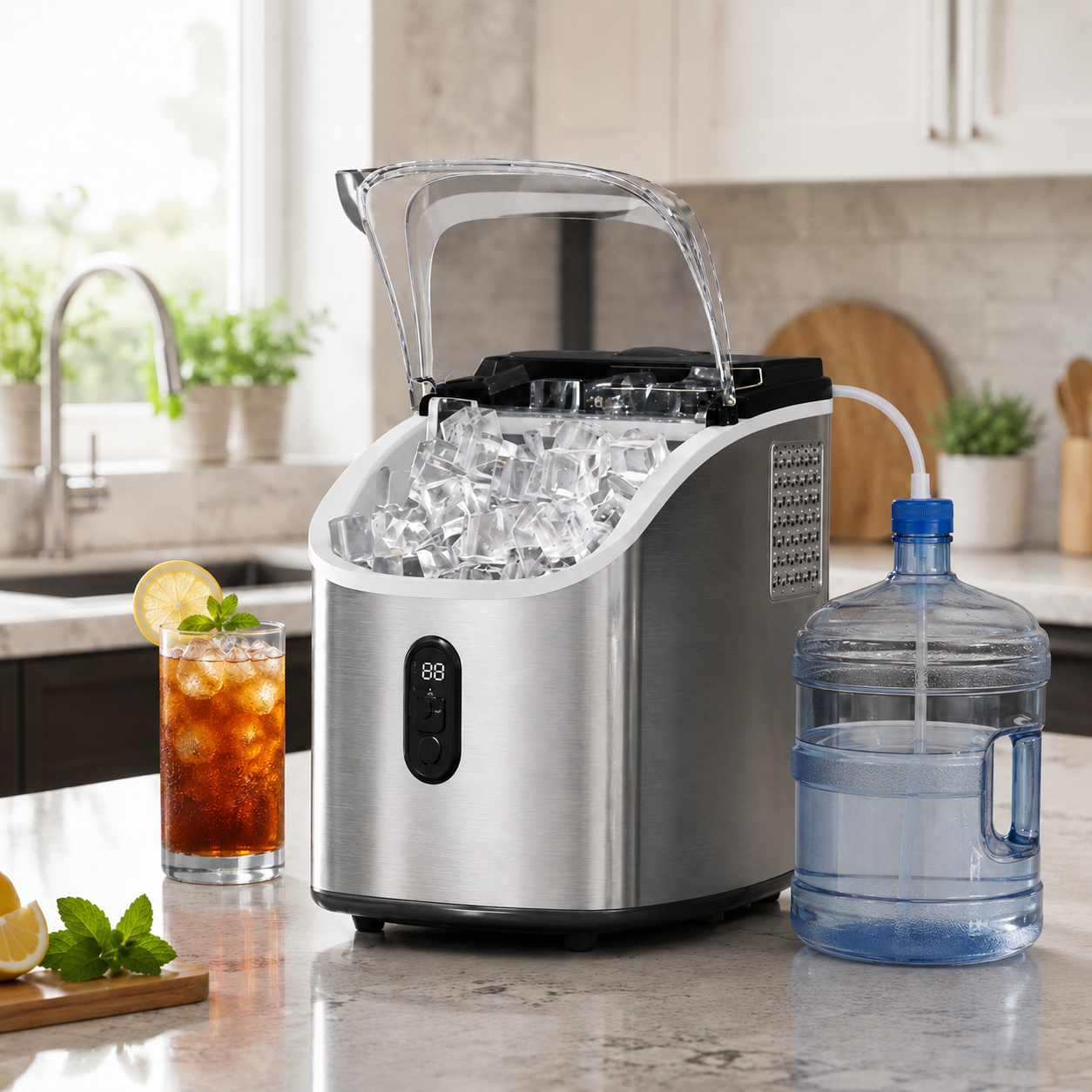 Self-Cleaning Portable Ice Maker Machine