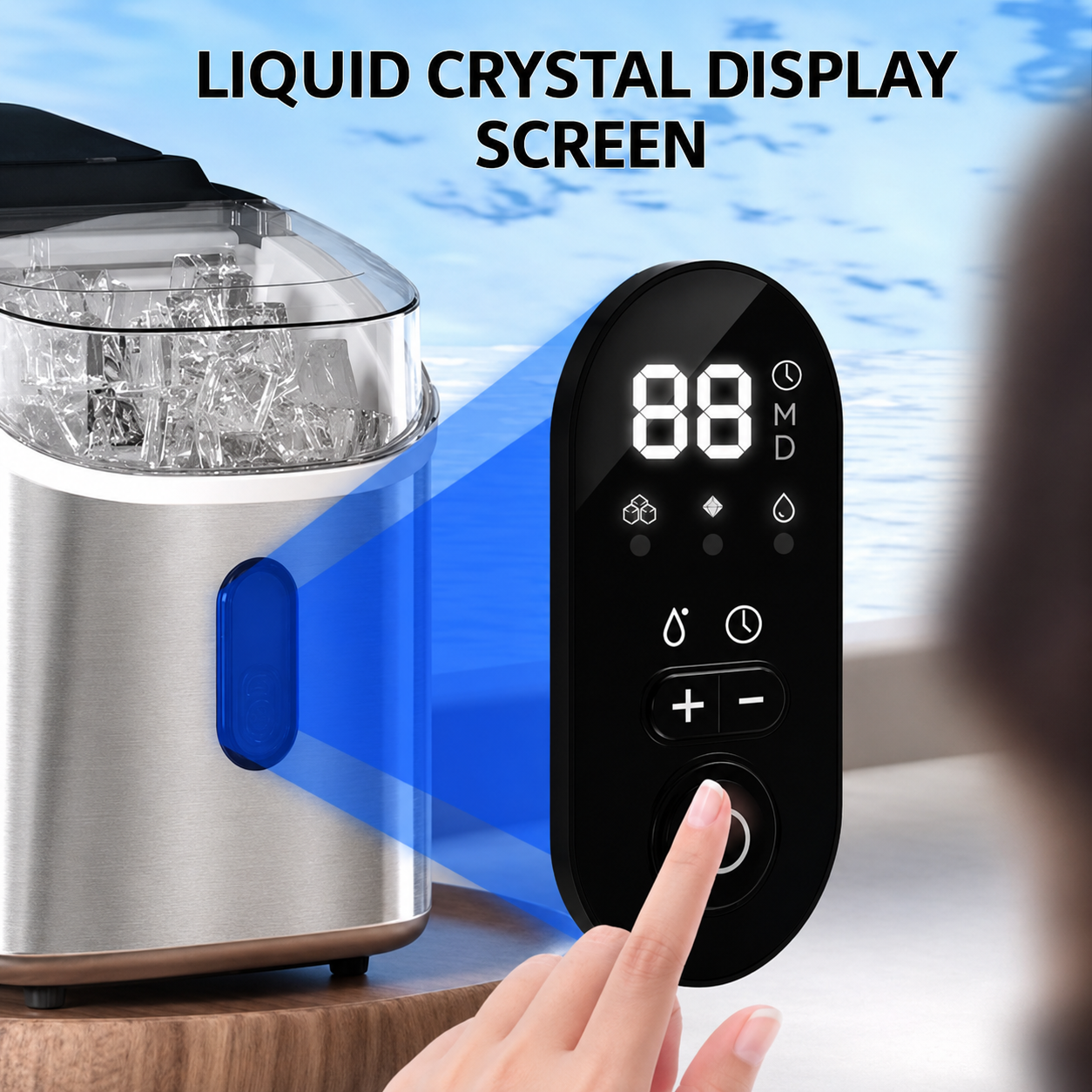 Self-Cleaning Portable Ice Maker Machine