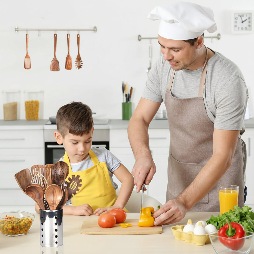 Heat Resistant Wooden Kitchen Tool Set