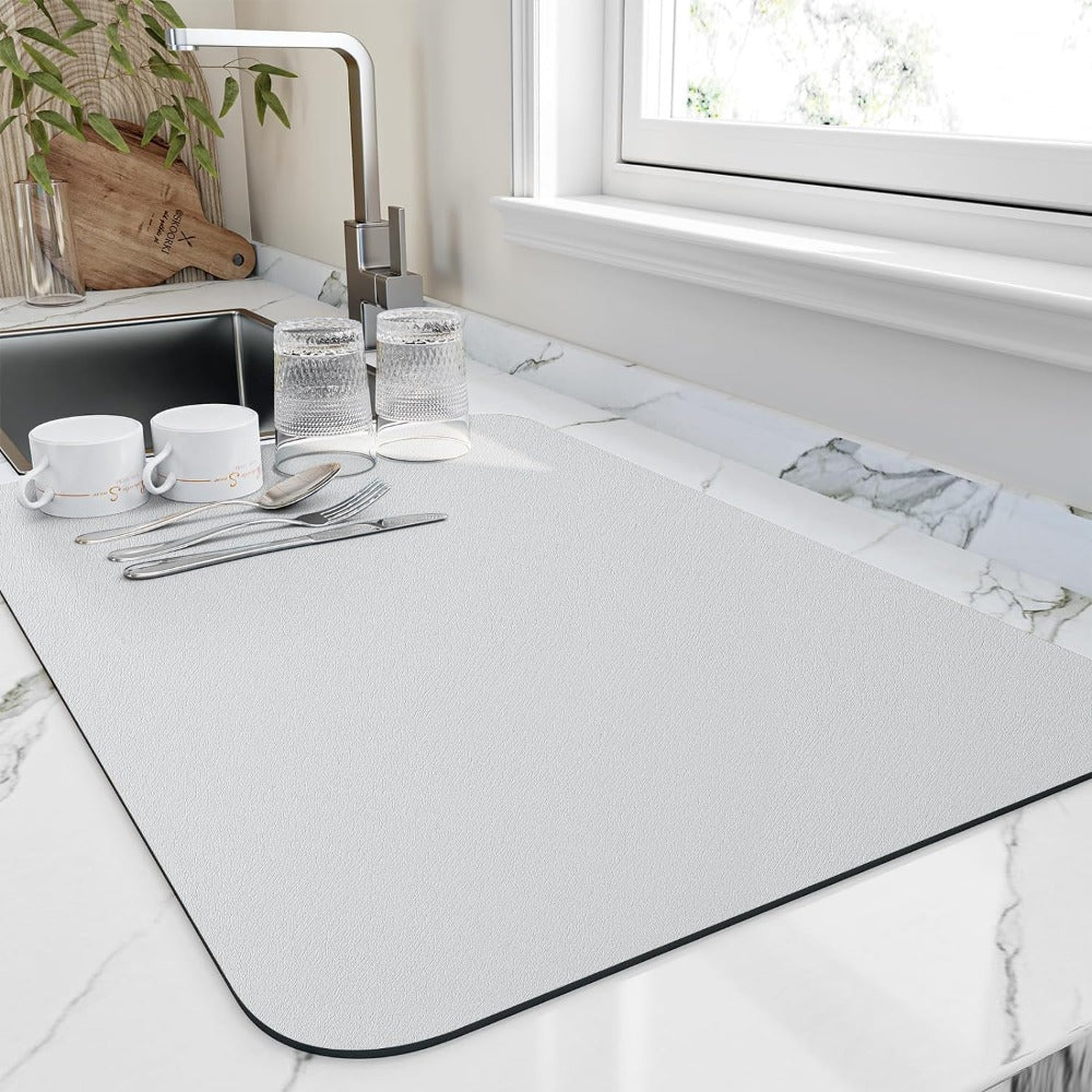 Quick-Drying Kitchen Mat Absorbent Diatomaceous Earth Dish Drying Mat 4