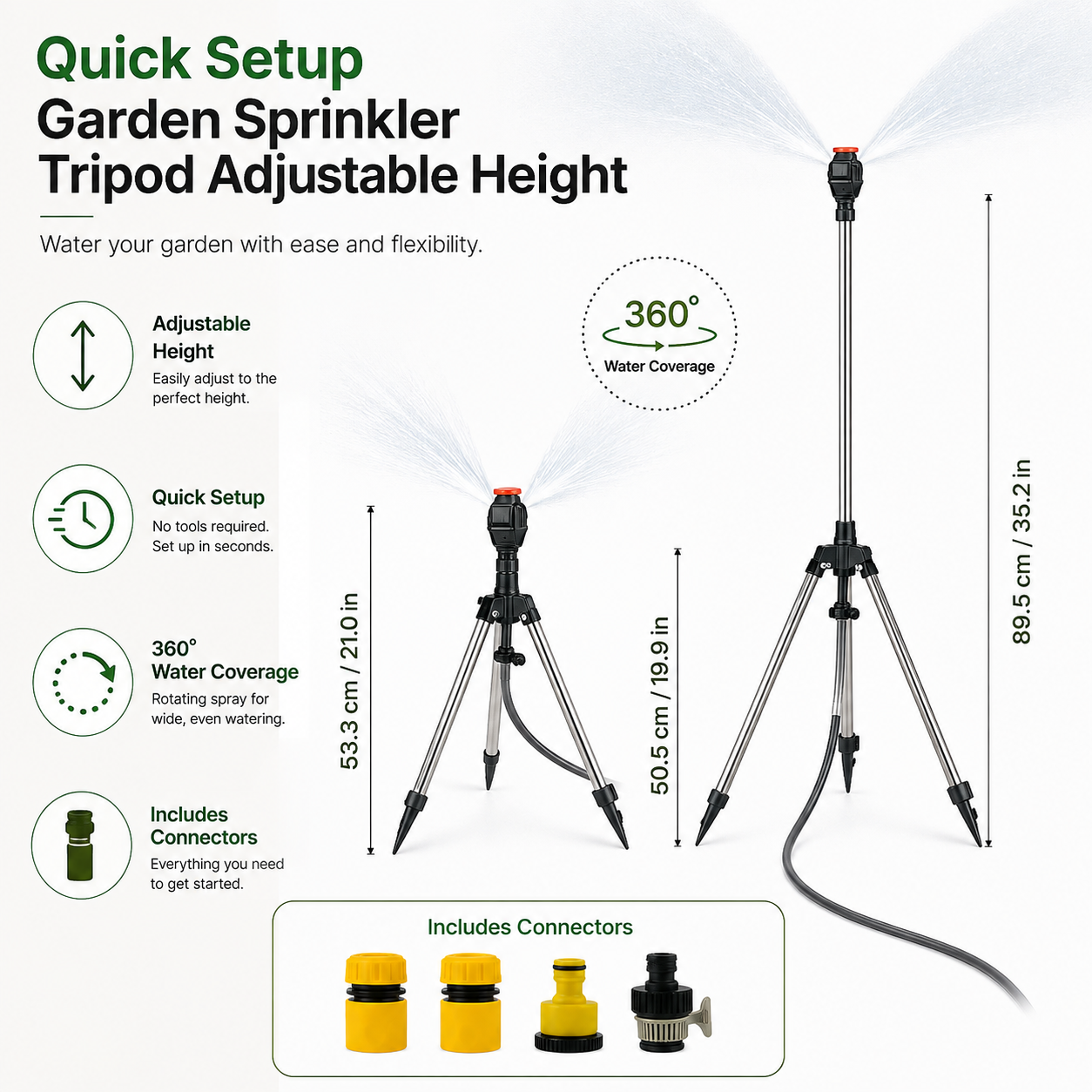 Adjustable Tripod Garden Sprinkler