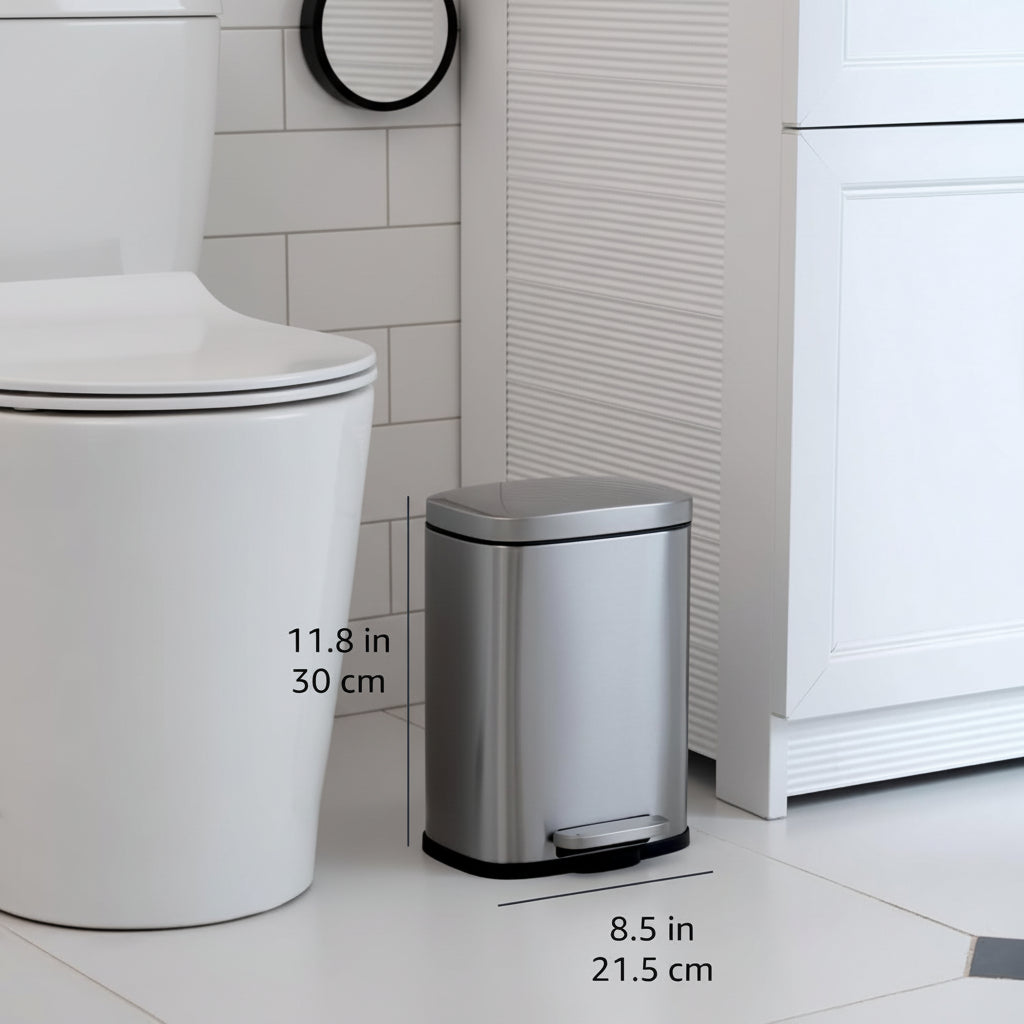 Stainless Steel Soft Close Bathroom Bin