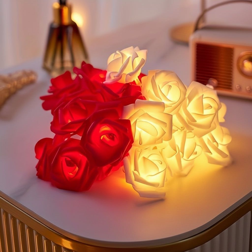 Rose Flower Battery String Lights