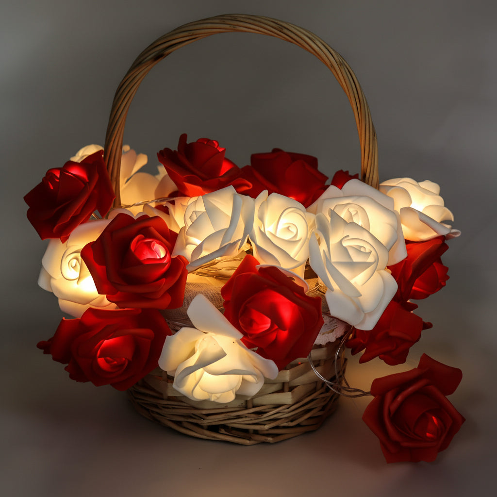 Rose Flower Battery String Lights
