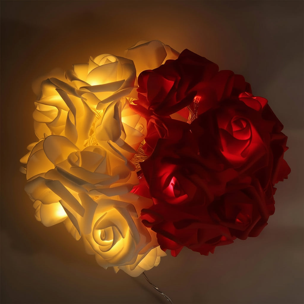 Rose Flower Battery String Lights